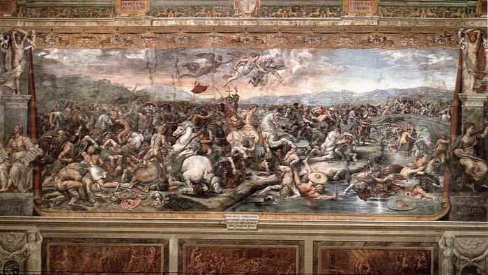 RAFFAELLO Sanzio The Battle at Pons Milvius China oil painting art